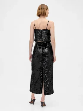 Jupe longue à paillettes