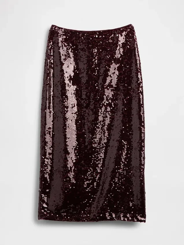 Jupe longue à paillettes