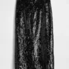 Jupe longue à paillettes