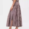 Jupe longue taille basse en popeline