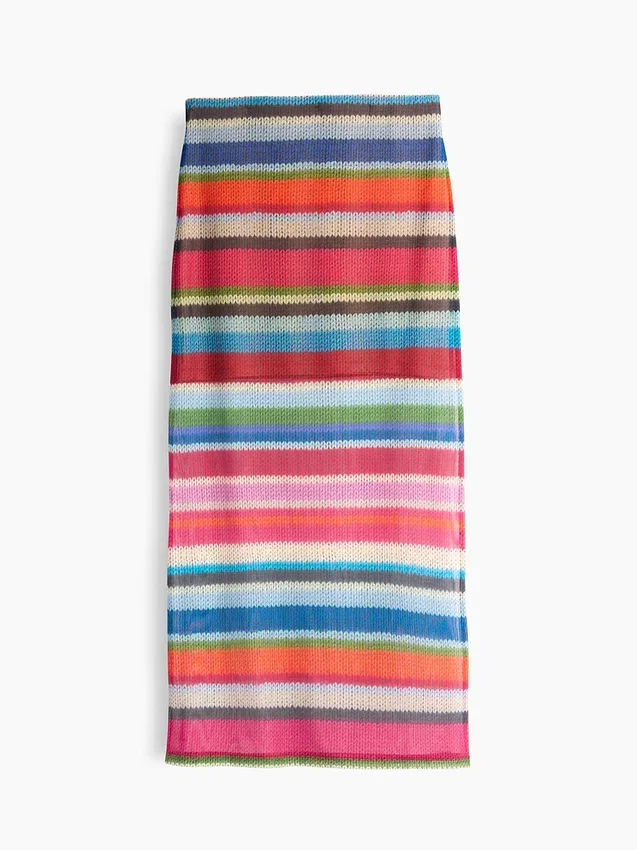 Jupe longue transparente à rayures « Happy Stripe » Gapstudio