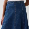 Jupe midi en denim coupe tulipe