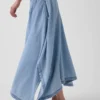 Jupe midi en denim à ourlet en pointe