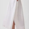 Jupe midi en popeline à ourlet en pointe