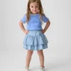 Jupe-short en denim à volants pour Bébé & Enfant