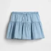 Jupe-short en denim à volants pour enfant
