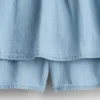 Jupe-short en denim à volants pour enfant