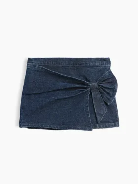 Jupe-short en jean à nœud pour Bébé & Enfant