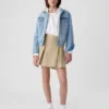 Jupe-short kaki plissée pour enfants
