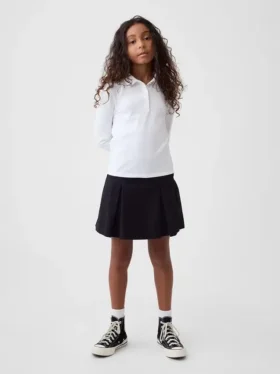 Jupe-short kaki plissée pour enfants