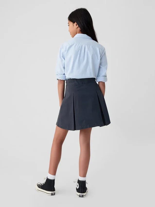Jupe-short kaki plissée pour enfants