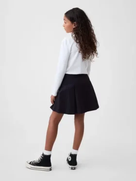 Jupe-short kaki plissée pour enfants
