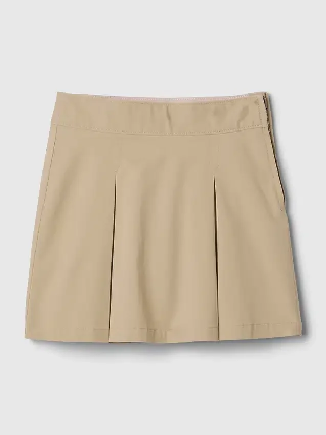 Jupe-short kaki plissée pour enfants