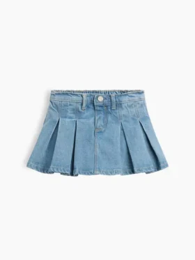 Jupe-short plissée en denim pour Bébé & Enfant