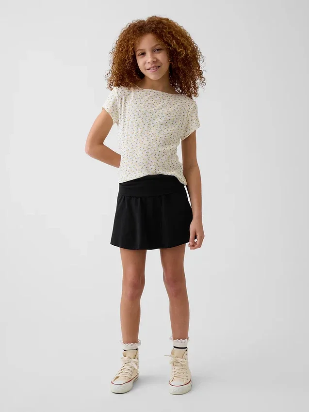 Jupe-short à taille rabattable pour enfant