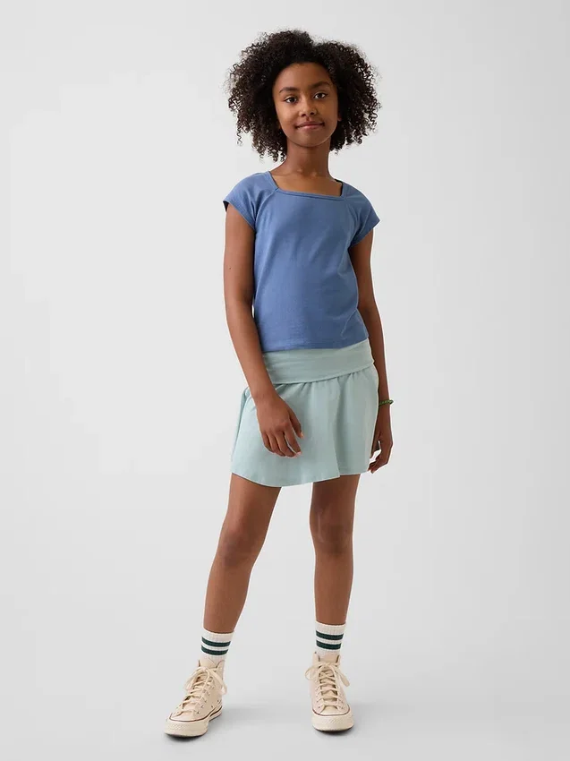 Jupe-short à taille rabattable pour enfant