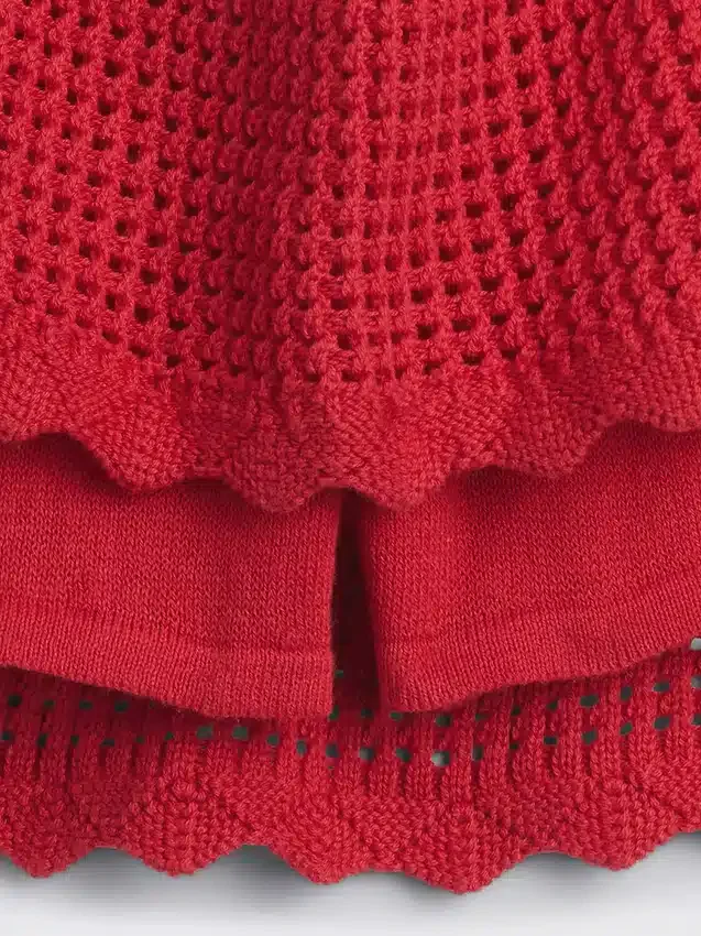 Jupe-short à volants en crochet pour enfants