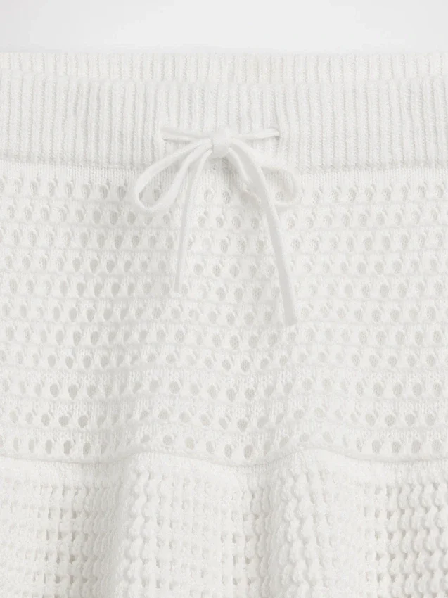 Jupe-short à volants en crochet pour enfants