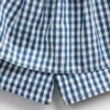 Jupe-short à volants en denim vichy pour enfant