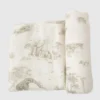 La couverture pour bébé en bambou « Gilded Bird Safari Toile »
