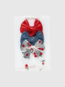 Le lot de barrettes à nœud « Cherry »