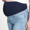 Legging de maternité à panneau intégral et effet usé