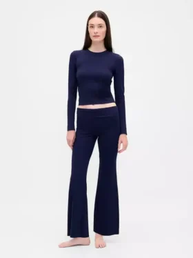 Leggings de pyjama modernes à taille rabattable