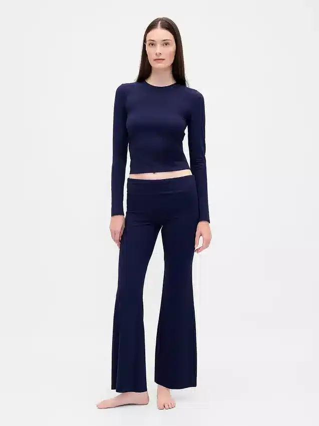 Leggings de pyjama modernes à taille rabattable