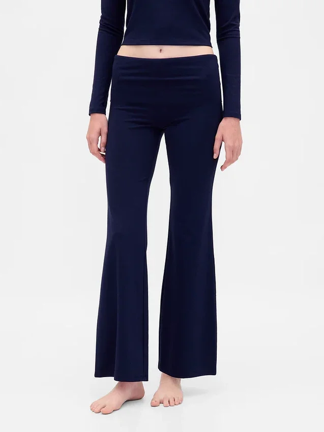 Leggings de pyjama modernes à taille rabattable