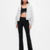 Leggings GapFit Smooth à taille repliable et jambes légèrement évasées