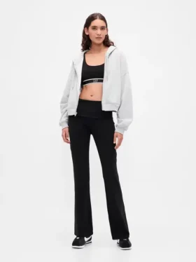 Leggings GapFit Smooth à taille repliable et jambes légèrement évasées
