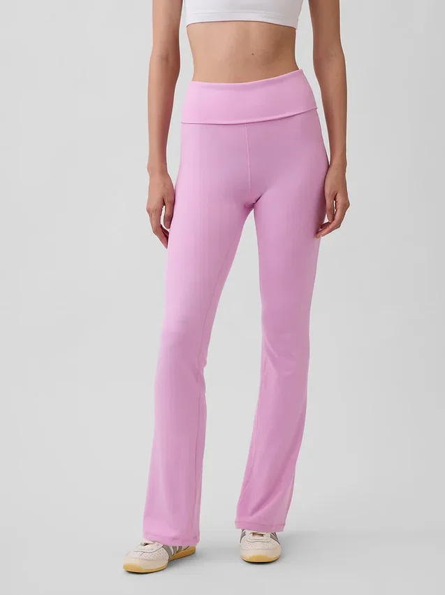 Leggings GapFit Smooth à taille repliable et jambes légèrement évasées