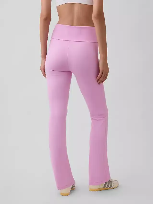 Leggings GapFit Smooth à taille repliable et jambes légèrement évasées