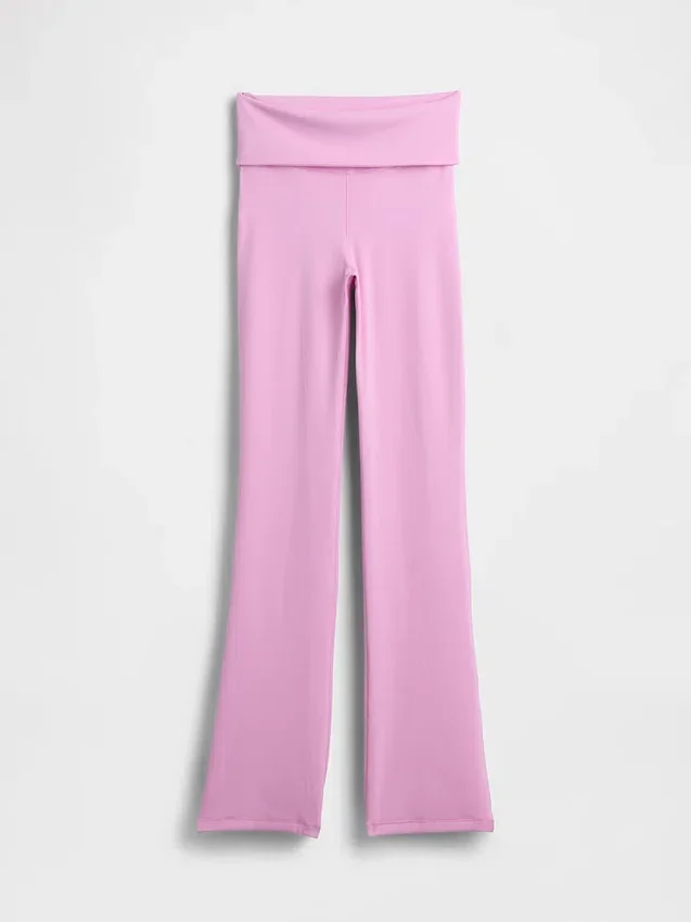 Leggings GapFit Smooth à taille repliable et jambes légèrement évasées