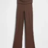 Leggings GapFit Smooth à taille repliable et jambes légèrement évasées