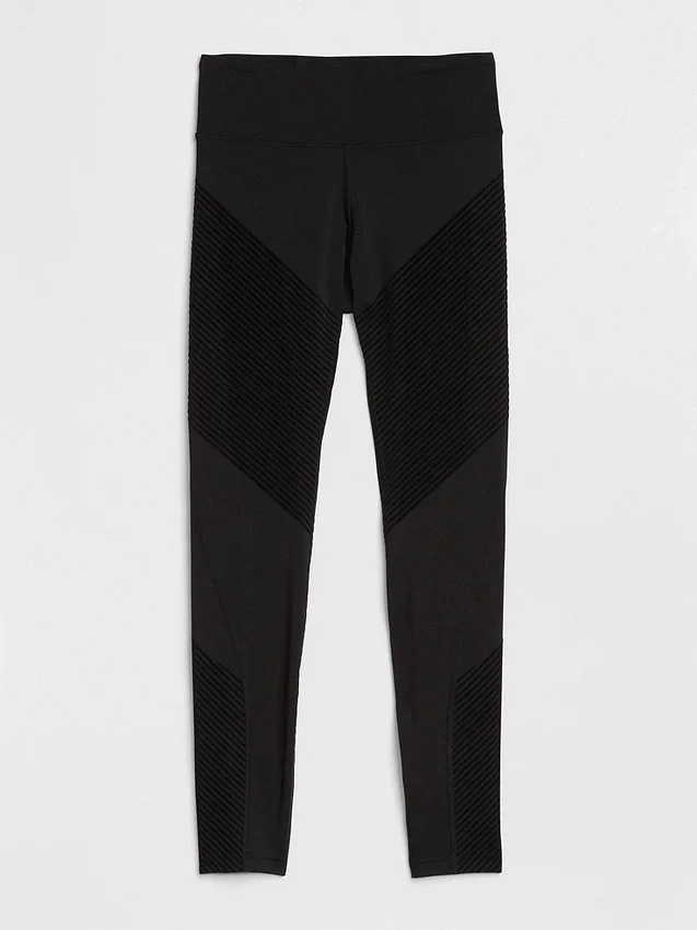 Leggings GapFit taille haute à rayures texturées en tissu Sculpt Compression
