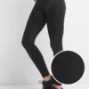 Leggings GapFit taille haute à rayures texturées en tissu Sculpt Compression