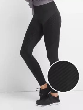 Leggings GapFit taille haute à rayures texturées en tissu Sculpt Compression