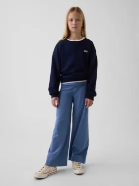 Leggings à jambes larges et taille rabattable pour enfants