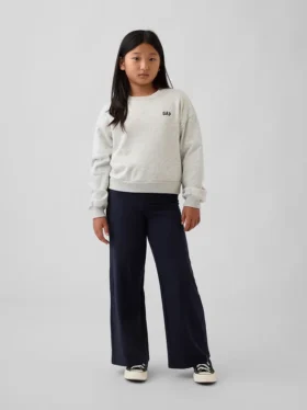Leggings à jambes larges et taille rabattable pour enfants