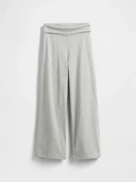 Leggings à jambes larges et taille rabattable pour enfants