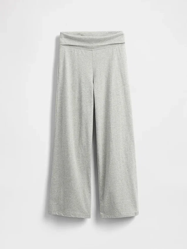 Leggings à jambes larges et taille rabattable pour enfants
