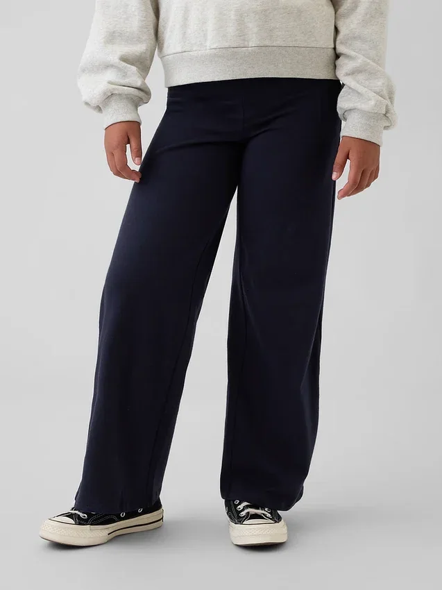 Leggings à jambes larges et taille rabattable pour enfants