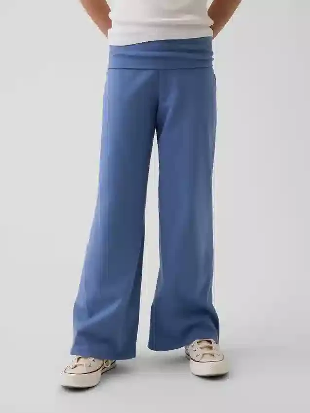 Leggings à jambes larges et taille rabattable pour enfants