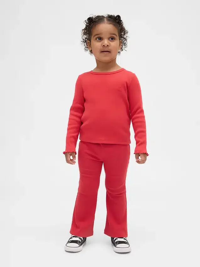 Leggings évasés à côtes pour Bébé & Enfant, à assortir