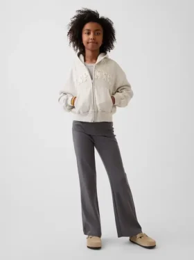Leggings évasés à taille repliable pour enfants