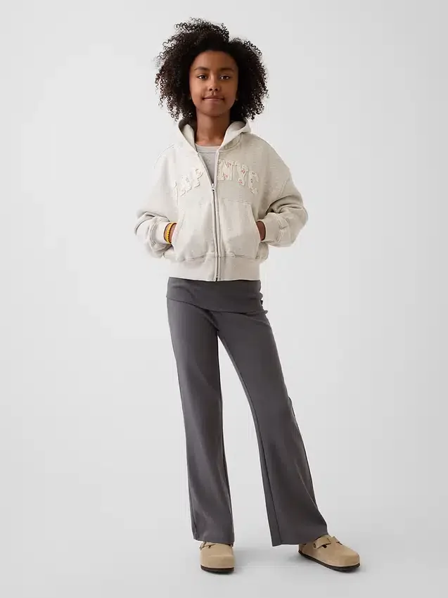 Leggings évasés à taille repliable pour enfants