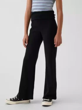 Leggings évasés à taille repliable pour enfants