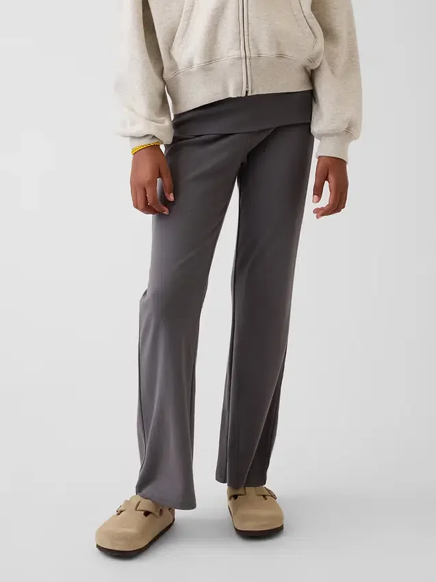 Leggings évasés à taille repliable pour enfants