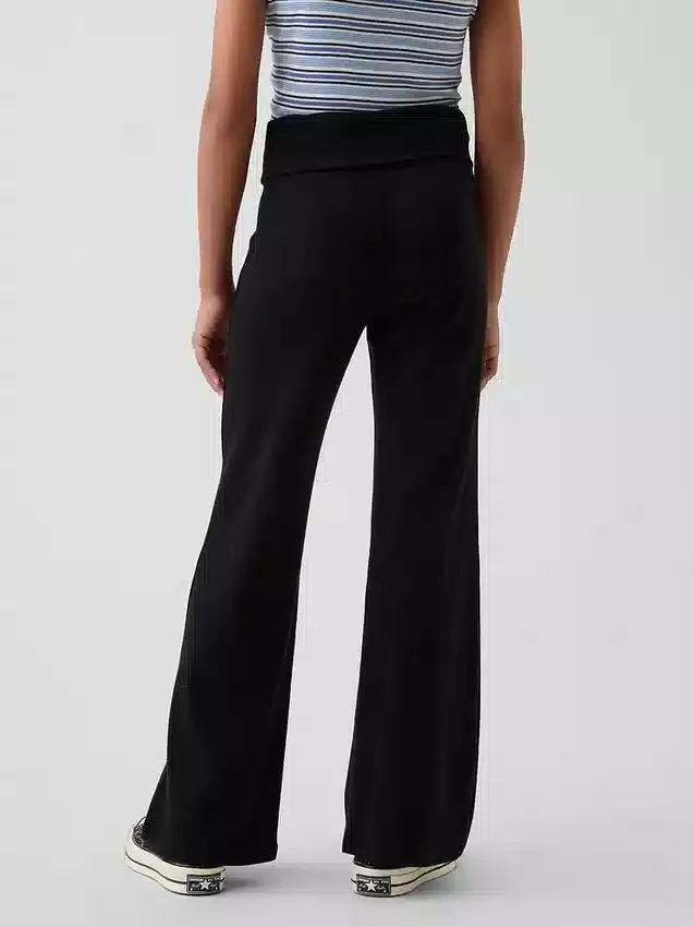 Leggings évasés à taille repliable pour enfants